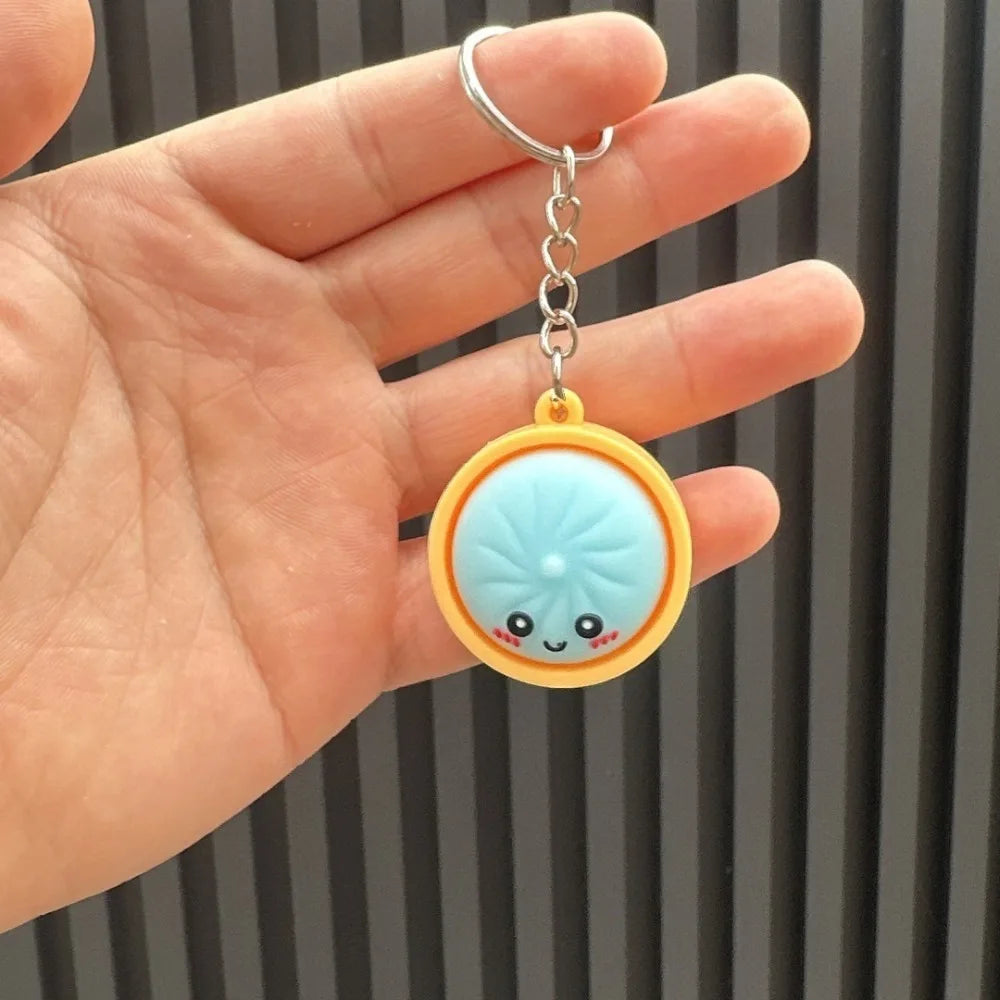 6/12/18/24 Pcs Dumpling Keychains Cute Baozi W/Steamer Random Color for Gift Bags Party Favors Wedding Favors for Guests