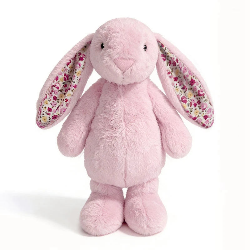 23cm Adorable Floral Bunny Plush Toy Huggable Soft Stuffed Rabbit Doll with Floral Ears Birthday Gift for Girl Plush Collectors