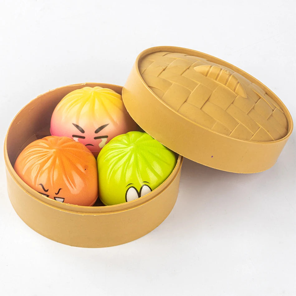 Premium Simulation Dumpling Soft Colorful Stress Relief Toy, Anti-Anxiety Fidget Gift for Adults to Relieve ADHD & Pressure