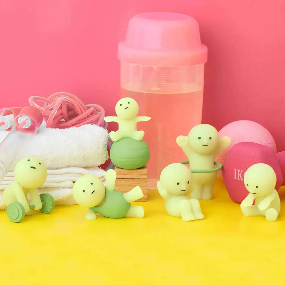 Surprise Gift Yoga Bedroom series multiple doll green noctilucent mysterious blind box action figures decoration model for toy