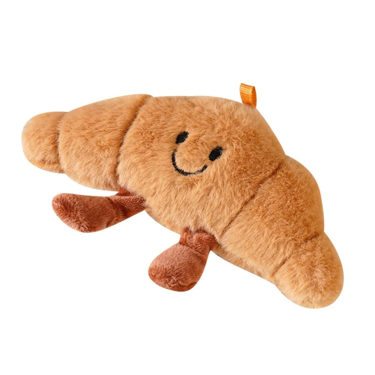 Croissant Keychain Cartoon Design Kawaii Plush Doll Charm for Car Keys Bag Pendant Girl Gift