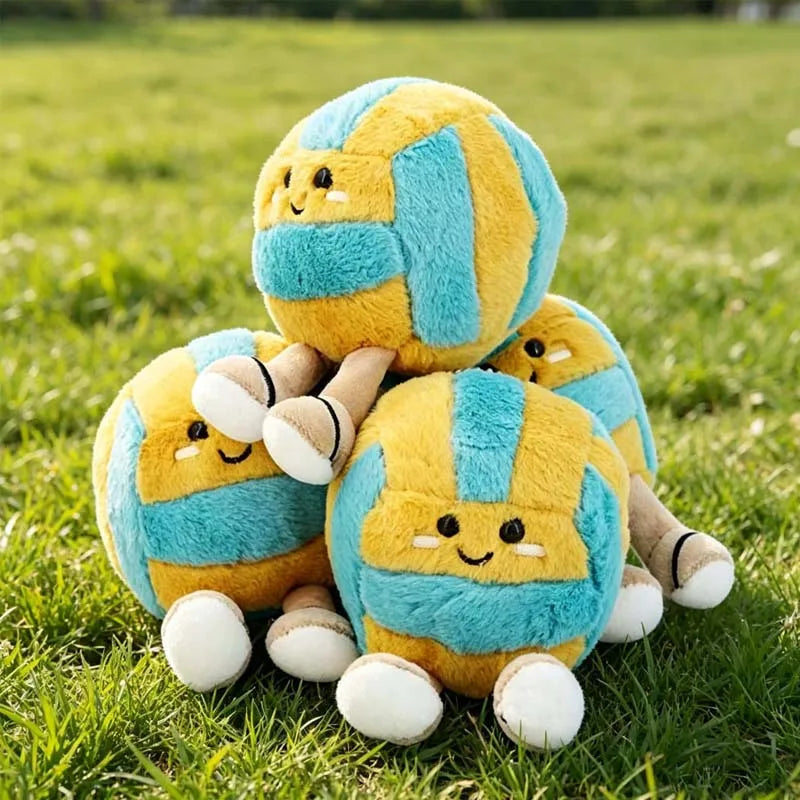 Cute Soft Plush Cartoon Volleyball Toy, Fun Sports-Themed Keychain and Bag Decor