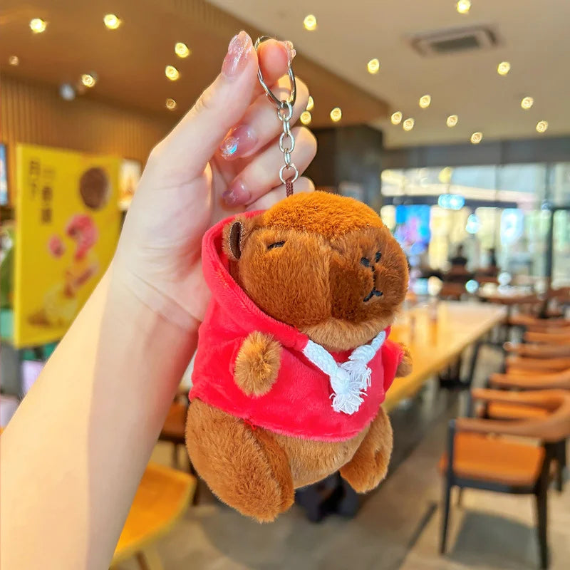 Cute Cartoon Capybara Pendant Plush Toy Doll Bag Hanging Ornaments Cute Kapila Keychain Doll Car Pendant Ornaments