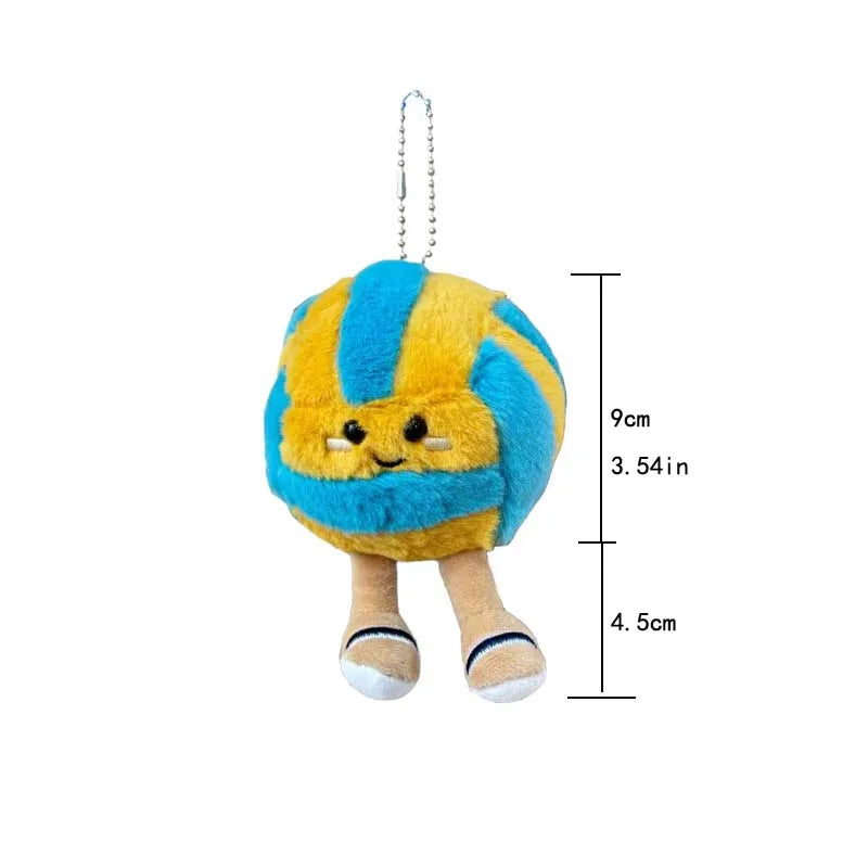 Cute Soft Plush Cartoon Volleyball Toy, Fun Sports-Themed Keychain and Bag Decor