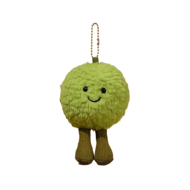 Fruit and vegetable pendant toys, soothing dolls, plush key chain pendants, finished products, ideas, package hanging dolls.