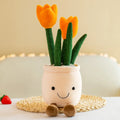 25-35cm Cartoon Plant Pot Series Plush Doll Succulent Tulip Lily Soft Toy Home Decor Cushion for Girls Living Room Bedroom Gift