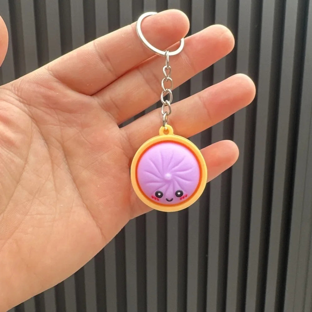 6/12/18/24 Pcs Dumpling Keychains Cute Baozi W/Steamer Random Color for Gift Bags Party Favors Wedding Favors for Guests