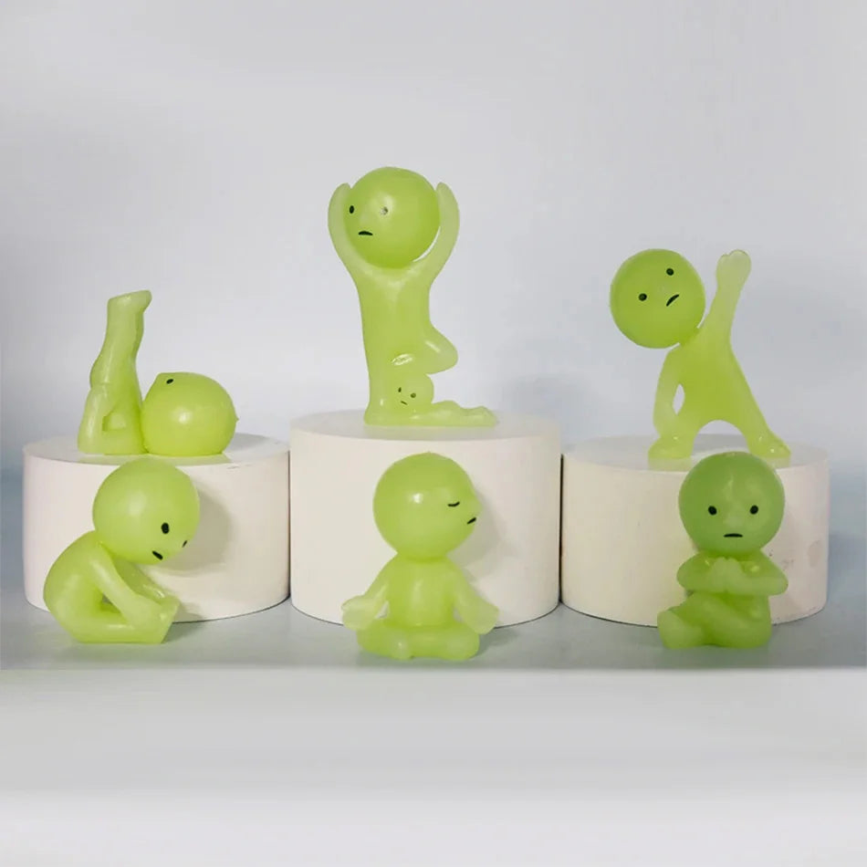 Surprise Gift Yoga Bedroom series multiple doll green noctilucent mysterious blind box action figures decoration model for toy