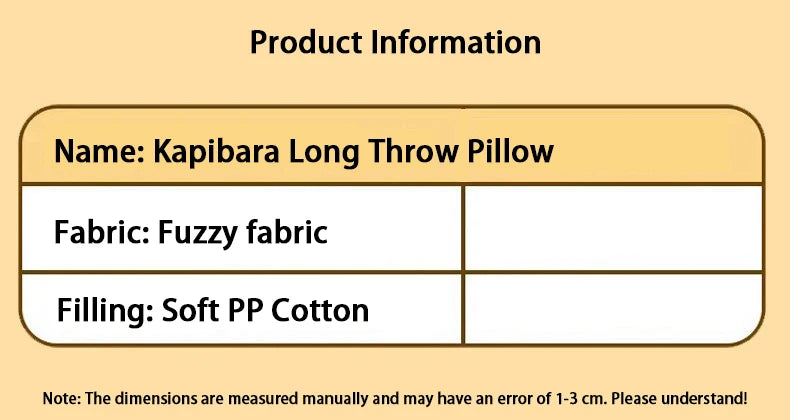 Kawaii Capybara Plush Toy Stuffed Capibara Fluffy Doll Long Sleep Soft Pillow Sofa Cushion Nap Sleeping Toys for School Xmas