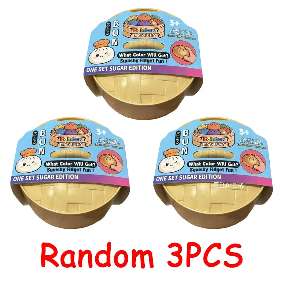 Premium Simulation Dumpling Soft Colorful Stress Relief Toy, Anti-Anxiety Fidget Gift for Adults to Relieve ADHD & Pressure