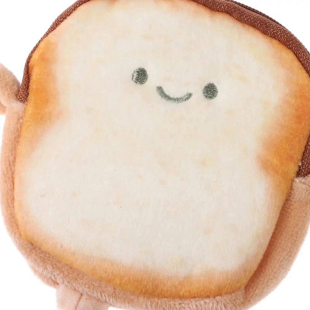 Cartoon Toast Bread Plush Wallet Children Coin Purse Earphone Bag Coin Key Bag Doll Bag Pendant Birthday