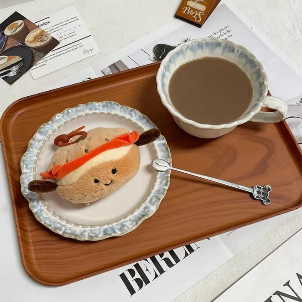 Cute Mini Breakfast Series Small Pendant Food Keychain Male and Female Couple Backpack Pendant Keychain Event Gift