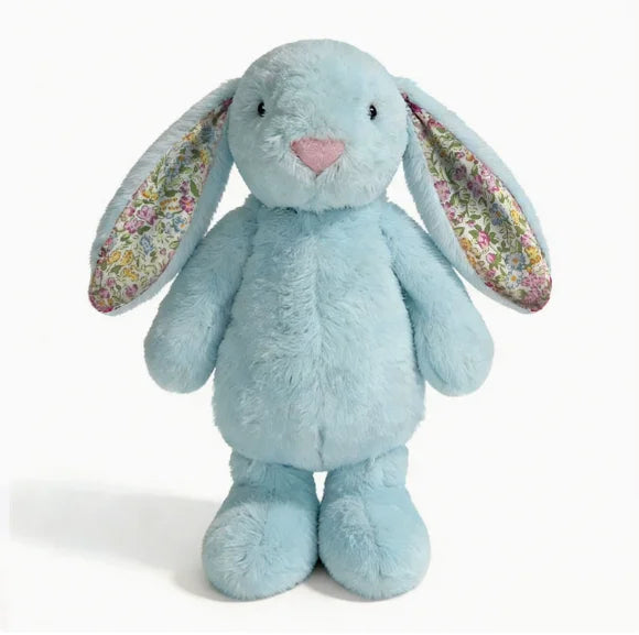 23cm Adorable Floral Bunny Plush Toy Huggable Soft Stuffed Rabbit Doll with Floral Ears Birthday Gift for Girl Plush Collectors