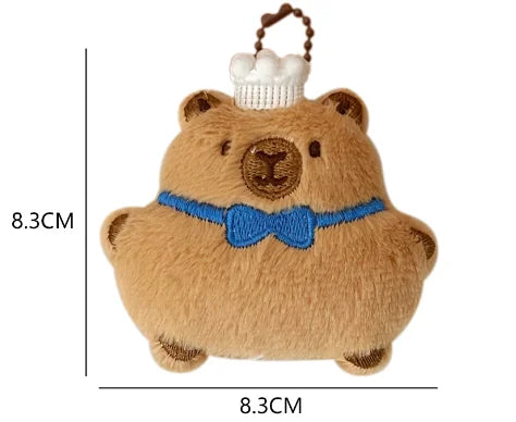 Creative Food Dolphin Pendant Girl Cartoon Doll Pendant Plush Food Toy Doll Bread Capybara Pendant