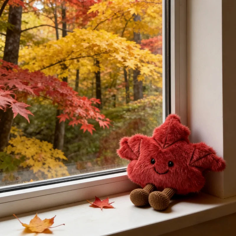 New Canadian Maple Leaf Cute Maple Leaf Plush Stuffed Toy Keychain Bag Hanging Ornament
