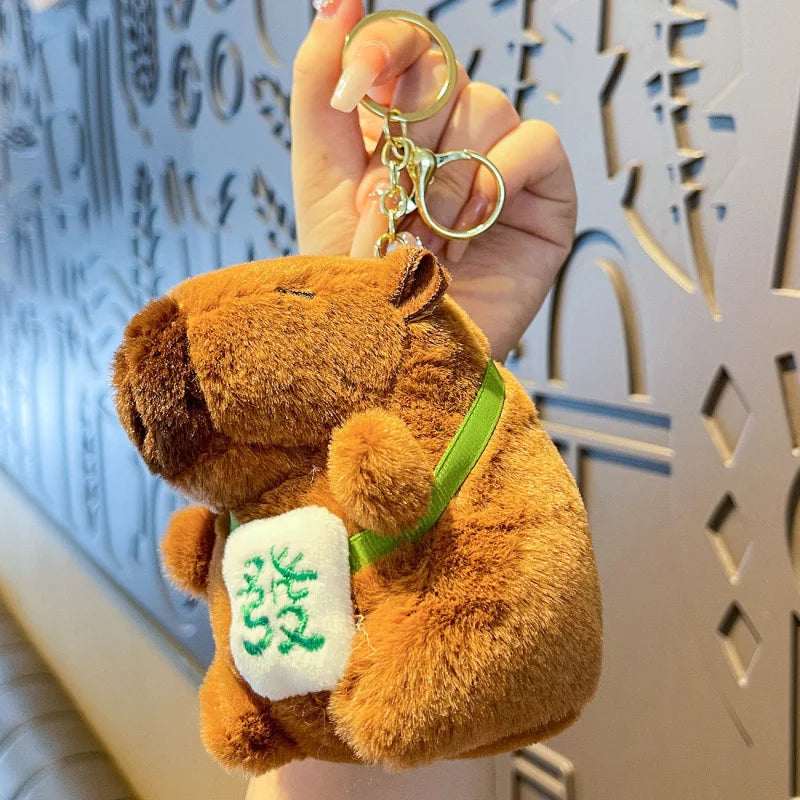 Cute Cartoon Capybara Pendant Plush Toy Doll Bag Hanging Ornaments Cute Kapila Keychain Doll Car Pendant Ornaments