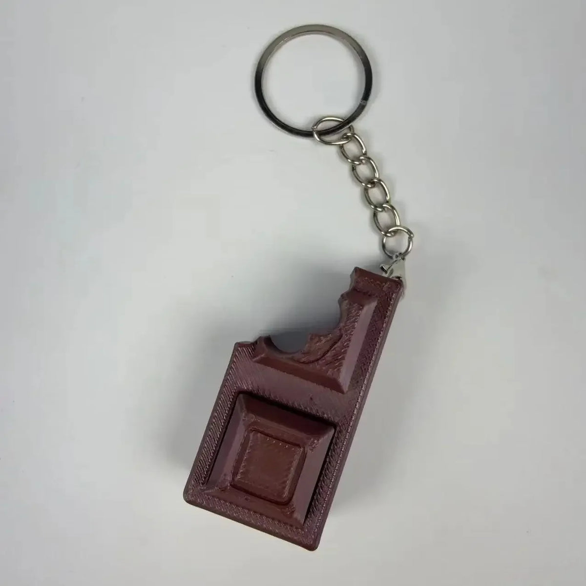 3D Simulated Chocolate Keyboard Fidget Keychain - Real Clicky Switches Stress Relief Finger Clicker Toy for EDC Bag Charm Gift