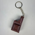 3D Simulated Chocolate Keyboard Fidget Keychain - Real Clicky Switches Stress Relief Finger Clicker Toy for EDC Bag Charm Gift