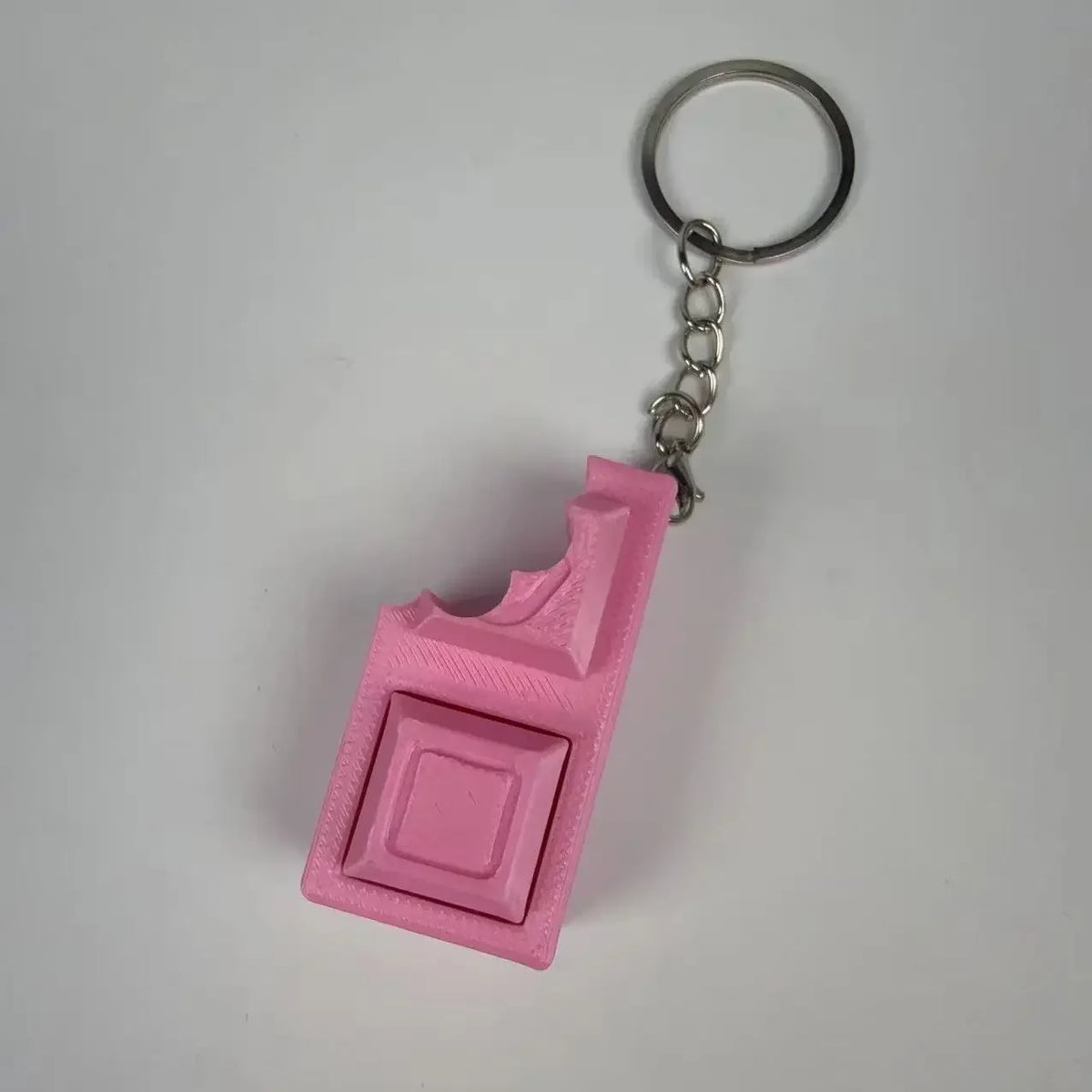 3D Simulated Chocolate Keyboard Fidget Keychain - Real Clicky Switches Stress Relief Finger Clicker Toy for EDC Bag Charm Gift