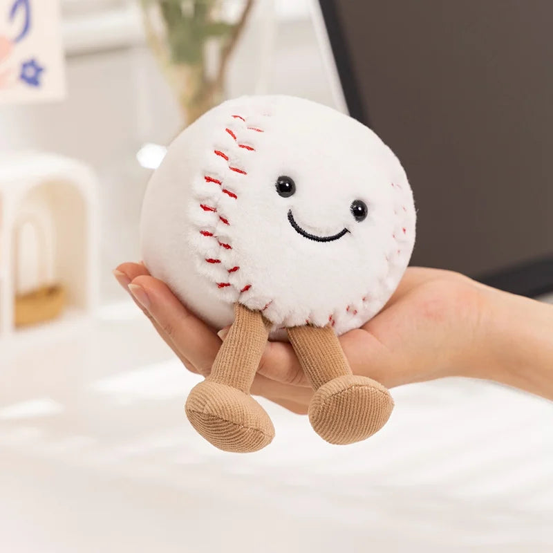 Adorable Basketball Football Tennis Baseball Billiards Plush Toys Soft Stuffed Balls Pillow Christmas Birthday Presents for Boys