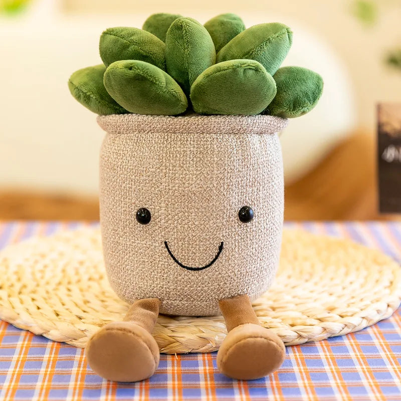 25-35cm Cartoon Plant Pot Series Plush Doll Succulent Tulip Lily Soft Toy Home Decor Cushion for Girls Living Room Bedroom Gift