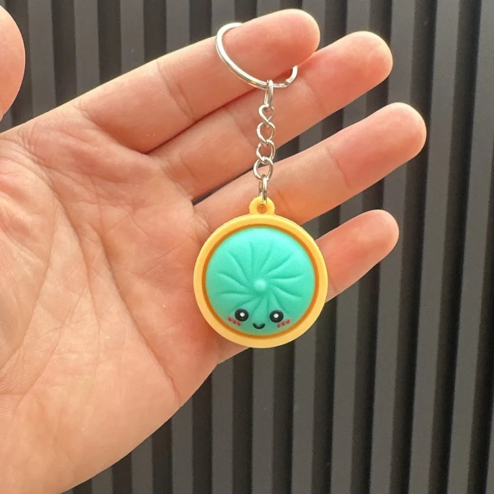 6/12/18/24 Pcs Dumpling Keychains Cute Baozi W/Steamer Random Color for Gift Bags Party Favors Wedding Favors for Guests