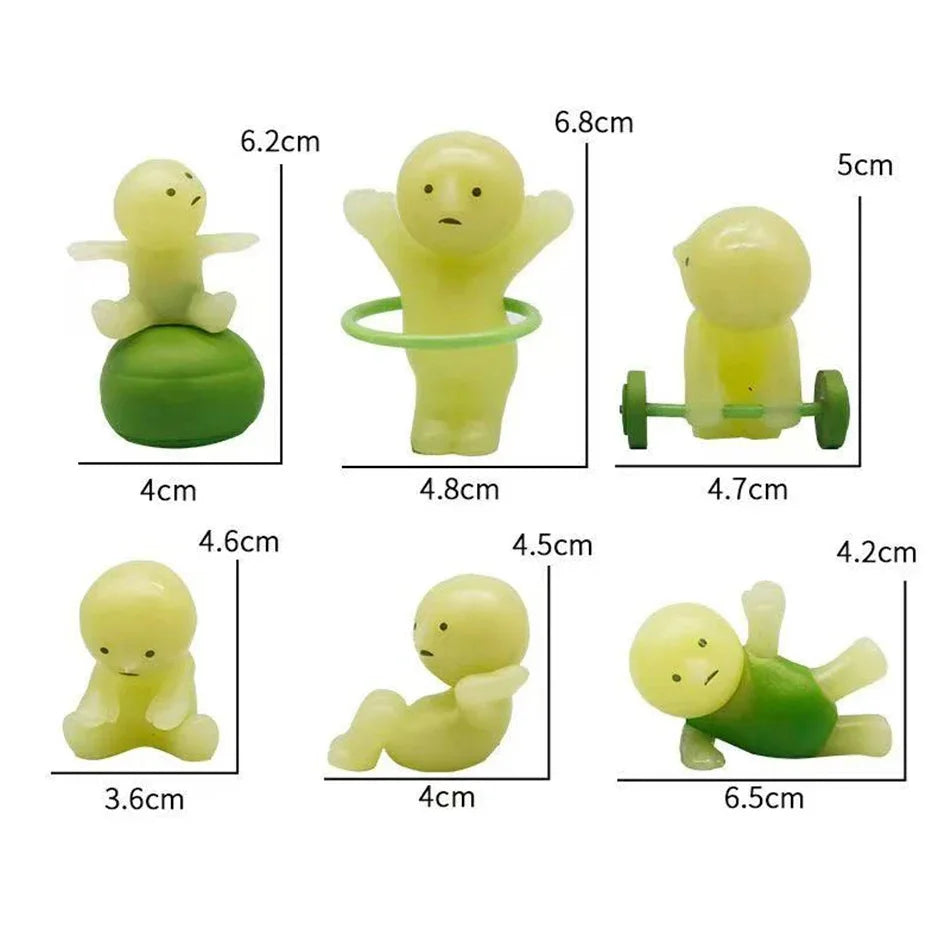 Surprise Gift Yoga Bedroom series multiple doll green noctilucent mysterious blind box action figures decoration model for toy