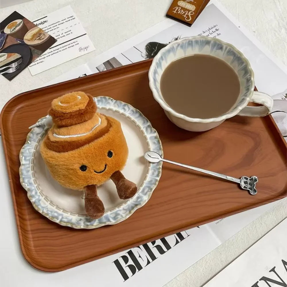 Cute Mini Breakfast Series Small Pendant Food Keychain Male and Female Couple Backpack Pendant Keychain Event Gift