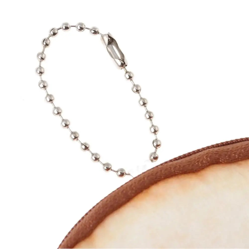 Cartoon Toast Bread Plush Wallet Children Coin Purse Earphone Bag Coin Key Bag Doll Bag Pendant Birthday