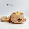 Cute Kapibara change bag capybara earphone bag pendant creative cartoon plush guinea pig storage bag