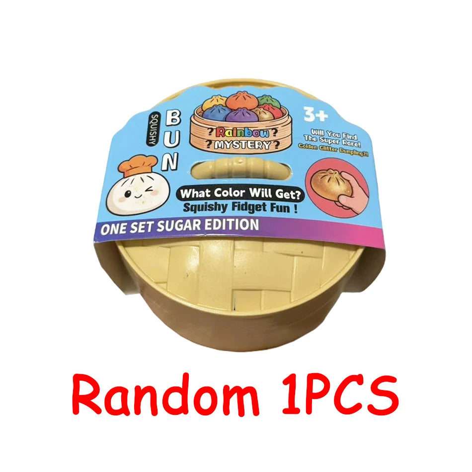 Premium Simulation Dumpling Soft Colorful Stress Relief Toy, Anti-Anxiety Fidget Gift for Adults to Relieve ADHD & Pressure
