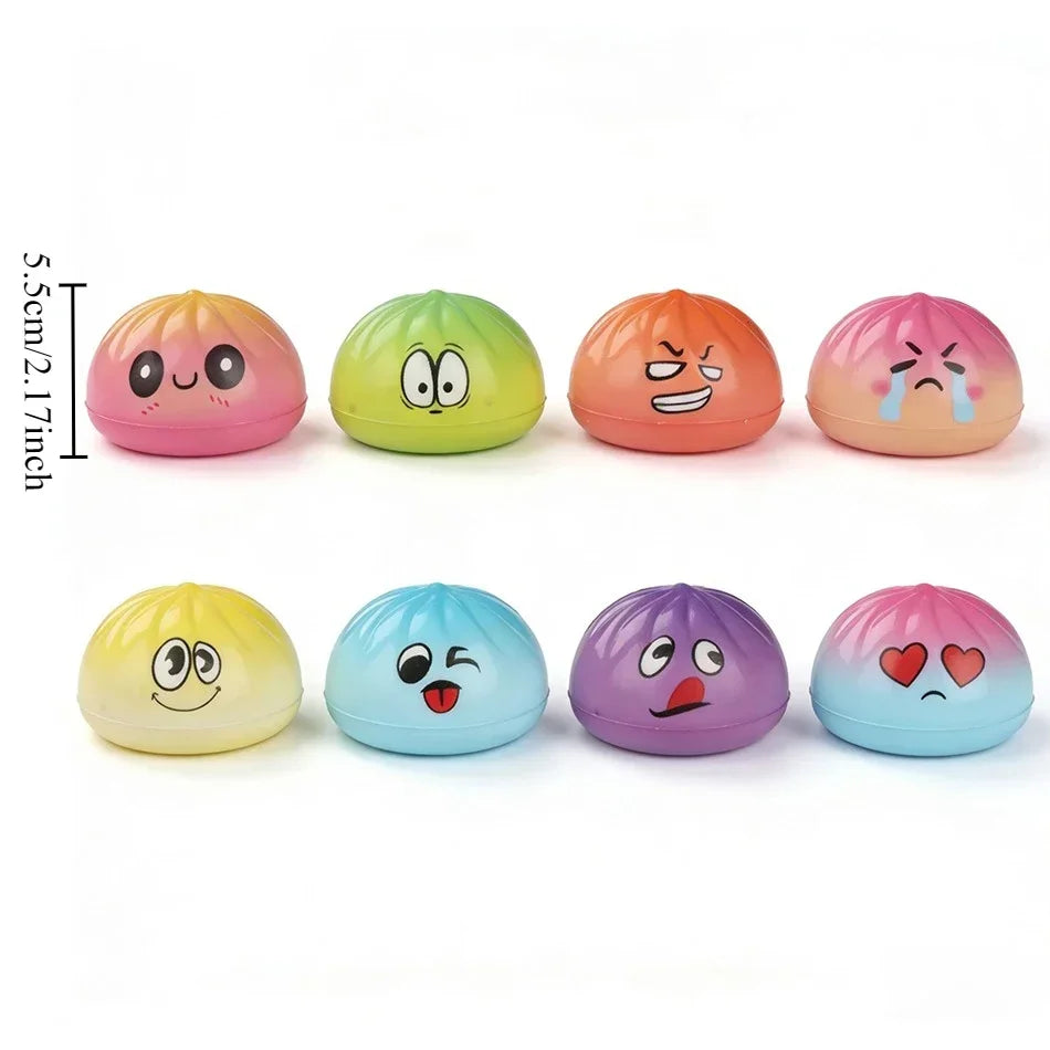 Premium Simulation Dumpling Soft Colorful Stress Relief Toy, Anti-Anxiety Fidget Gift for Adults to Relieve ADHD & Pressure