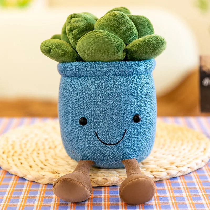 25-35cm Cartoon Plant Pot Series Plush Doll Succulent Tulip Lily Soft Toy Home Decor Cushion for Girls Living Room Bedroom Gift