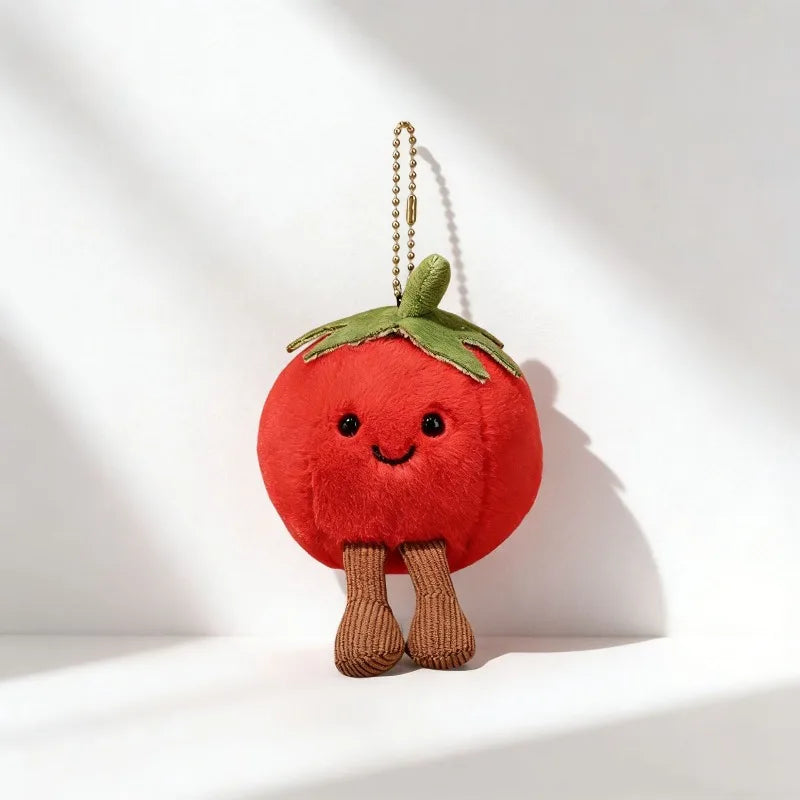 Fruit and vegetable pendant toys, soothing dolls, plush key chain pendants, finished products, ideas, package hanging dolls.