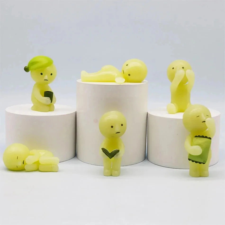 Surprise Gift Yoga Bedroom series multiple doll green noctilucent mysterious blind box action figures decoration model for toy