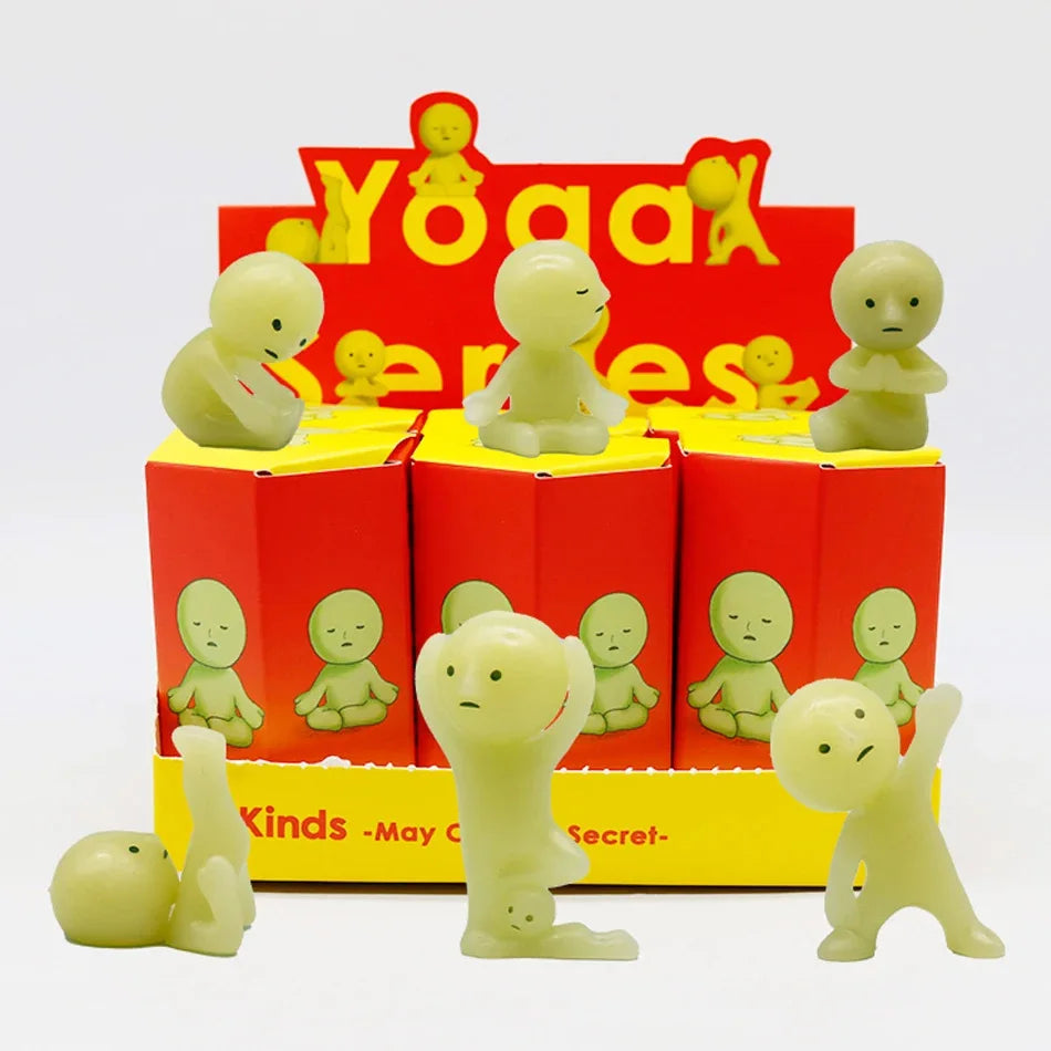 Surprise Gift Yoga Bedroom series multiple doll green noctilucent mysterious blind box action figures decoration model for toy