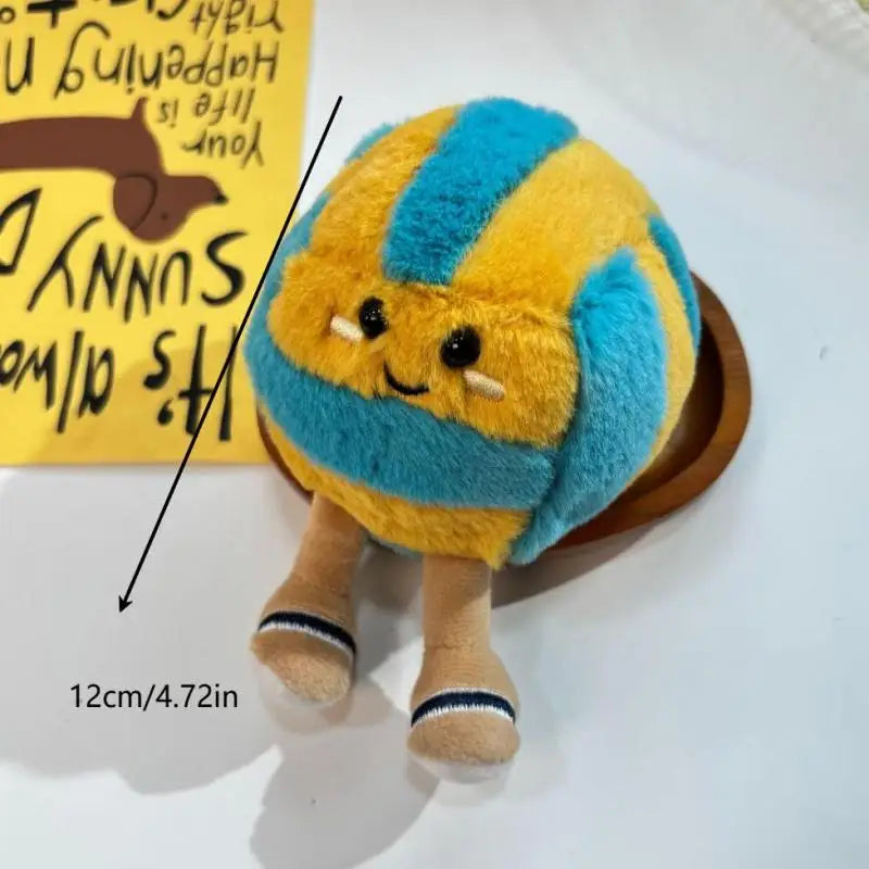 Cute Soft Plush Cartoon Volleyball Toy, Fun Sports-Themed Keychain and Bag Decor