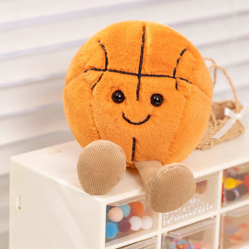 Adorable Basketball Football Tennis Baseball Billiards Plush Toys Soft Stuffed Balls Pillow Christmas Birthday Presents for Boys