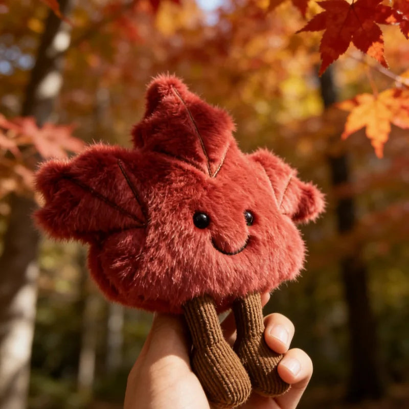 New Canadian Maple Leaf Cute Maple Leaf Plush Stuffed Toy Keychain Bag Hanging Ornament