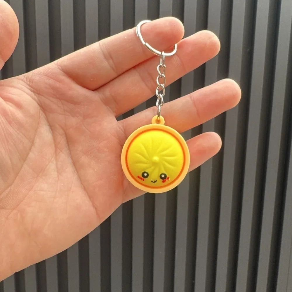 6/12/18/24 Pcs Dumpling Keychains Cute Baozi W/Steamer Random Color for Gift Bags Party Favors Wedding Favors for Guests