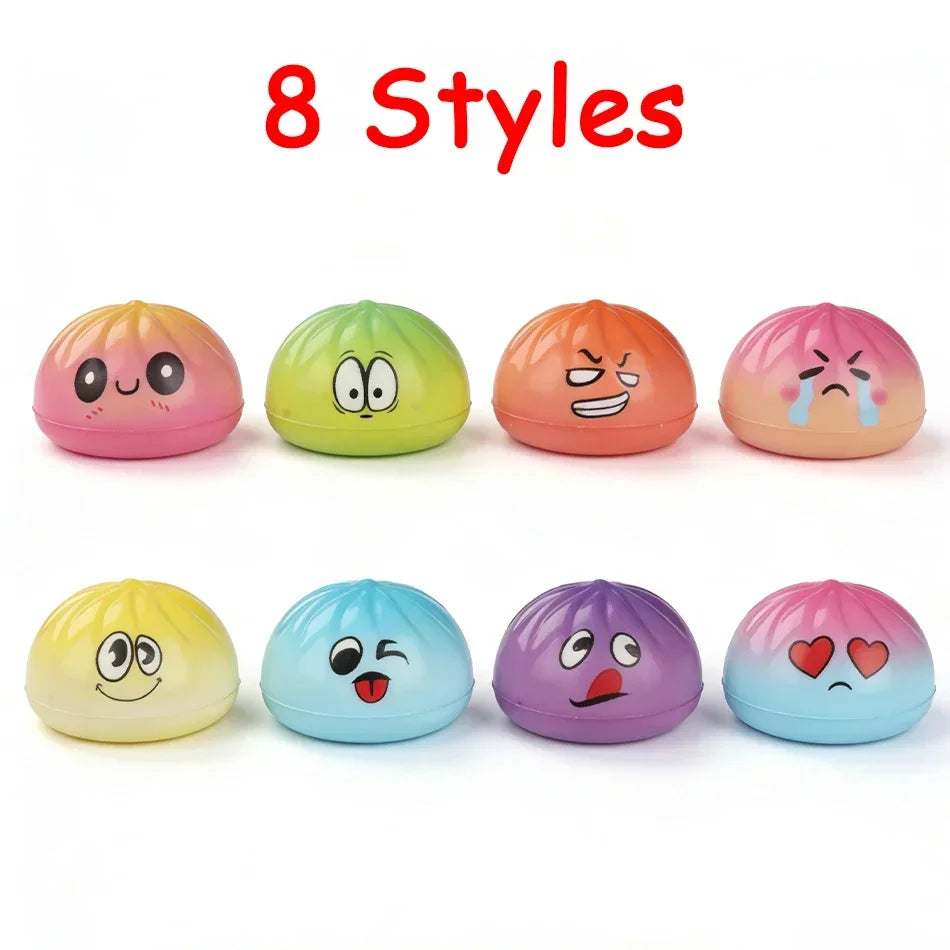 Premium Simulation Dumpling Soft Colorful Stress Relief Toy, Anti-Anxiety Fidget Gift for Adults to Relieve ADHD & Pressure