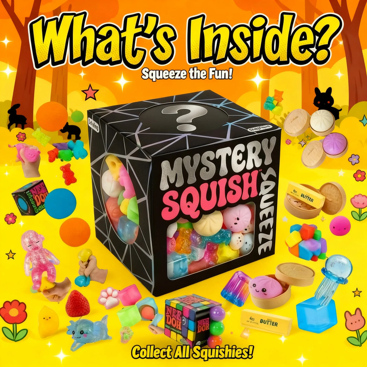 Mix Squishy Random Fun Blind Box Surprise Toys 1 Pcs Cute Fidget Toy Guaranteed Funny Stress Relief Squeeze