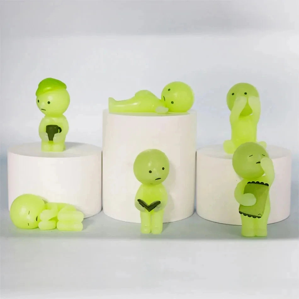 Surprise Gift Yoga Bedroom series multiple doll green noctilucent mysterious blind box action figures decoration model for toy