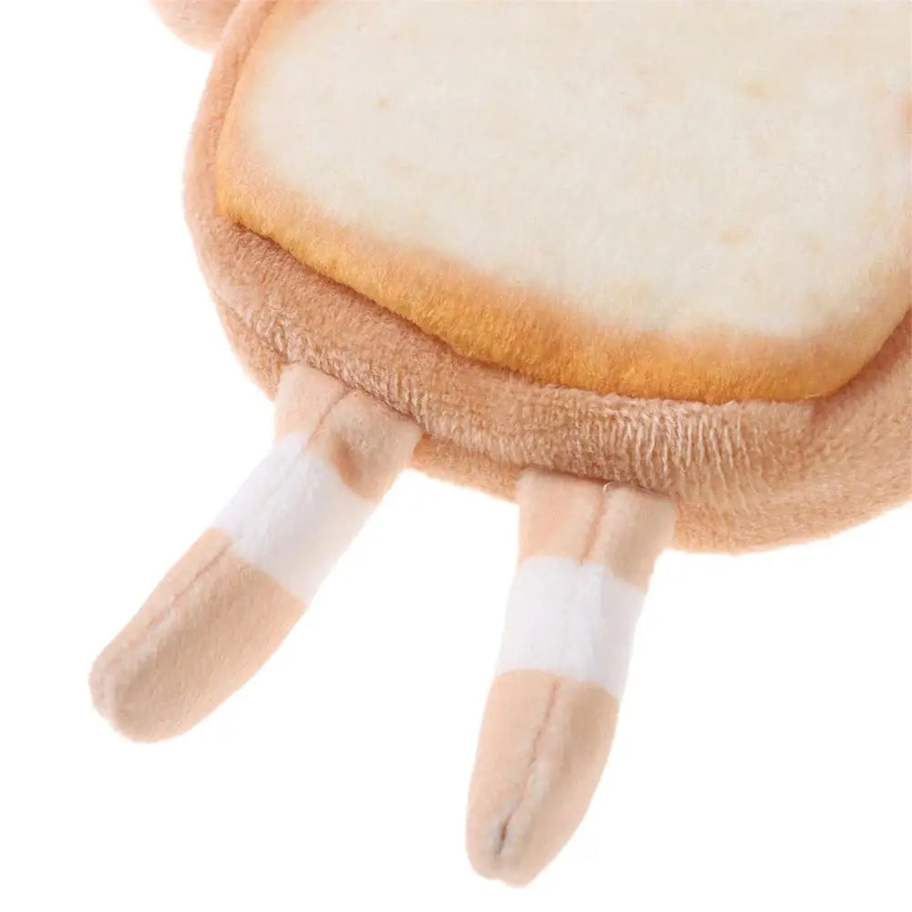 Cartoon Toast Bread Plush Wallet Children Coin Purse Earphone Bag Coin Key Bag Doll Bag Pendant Birthday