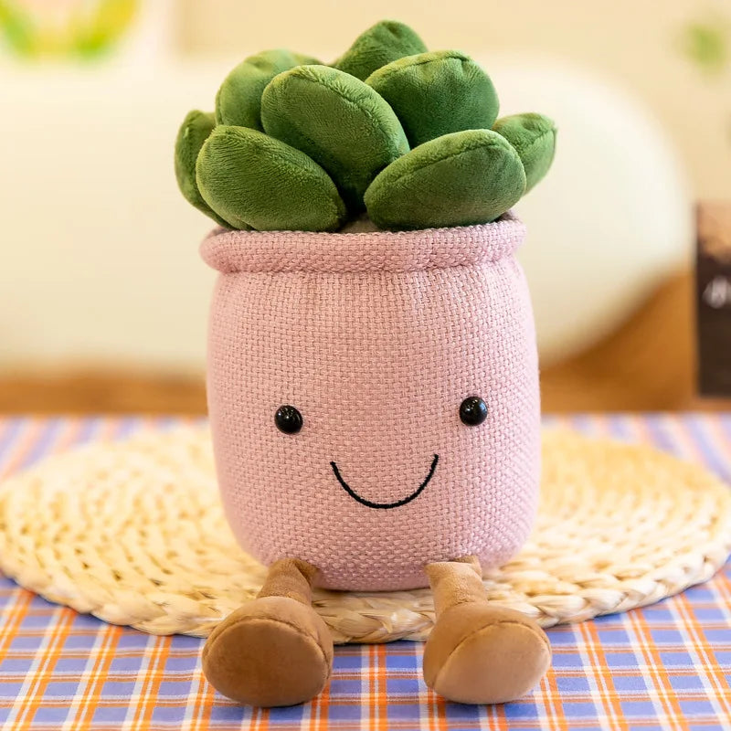 25-35cm Cartoon Plant Pot Series Plush Doll Succulent Tulip Lily Soft Toy Home Decor Cushion for Girls Living Room Bedroom Gift