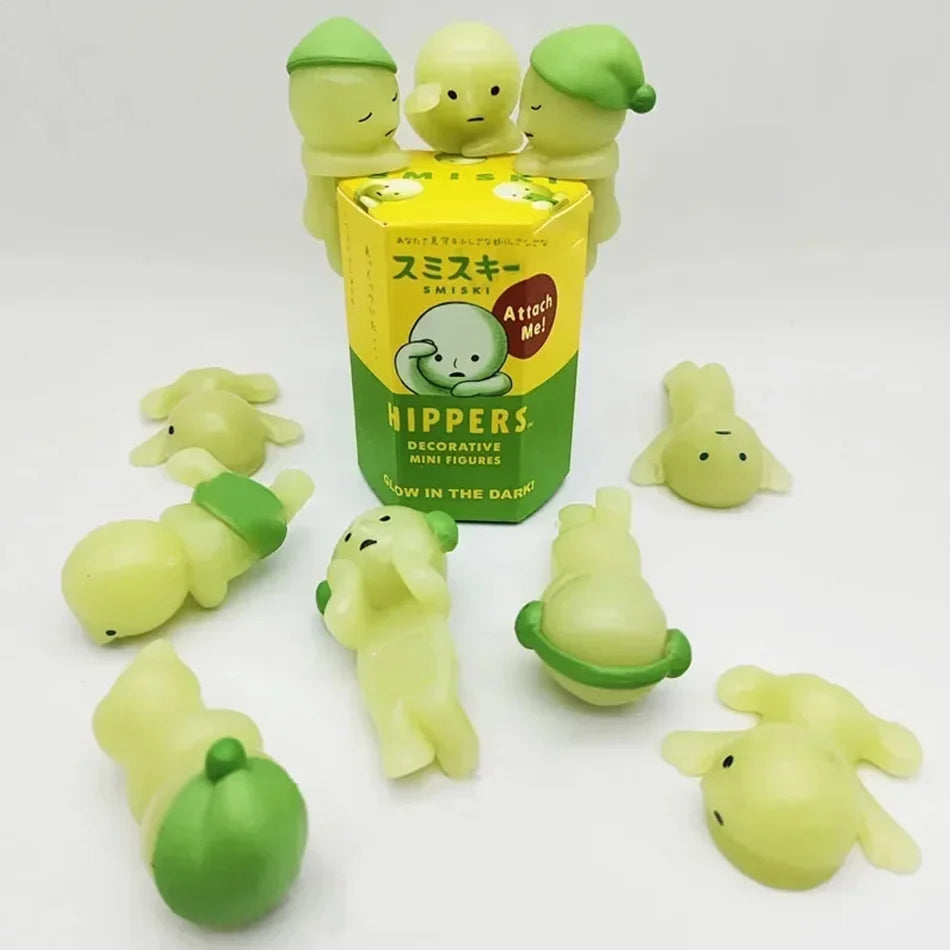 Surprise Gift Yoga Bedroom series multiple doll green noctilucent mysterious blind box action figures decoration model for toy