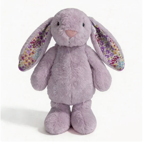 23cm Adorable Floral Bunny Plush Toy Huggable Soft Stuffed Rabbit Doll with Floral Ears Birthday Gift for Girl Plush Collectors