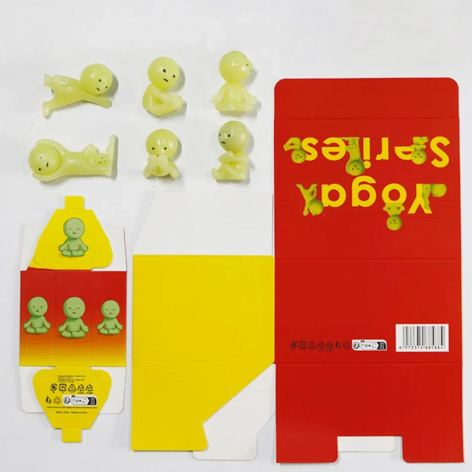Surprise Gift Yoga Bedroom series multiple doll green noctilucent mysterious blind box action figures decoration model for toy