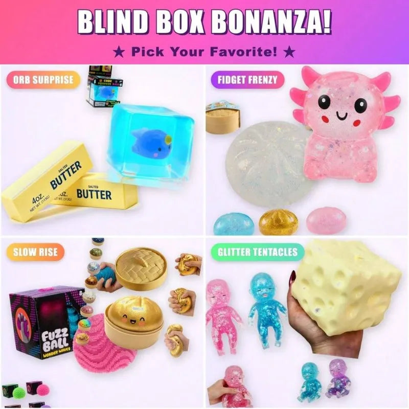 Mix Squishy Random Fun Blind Box Surprise Toys 1 Pcs Cute Fidget Toy Guaranteed Funny Stress Relief Squeeze