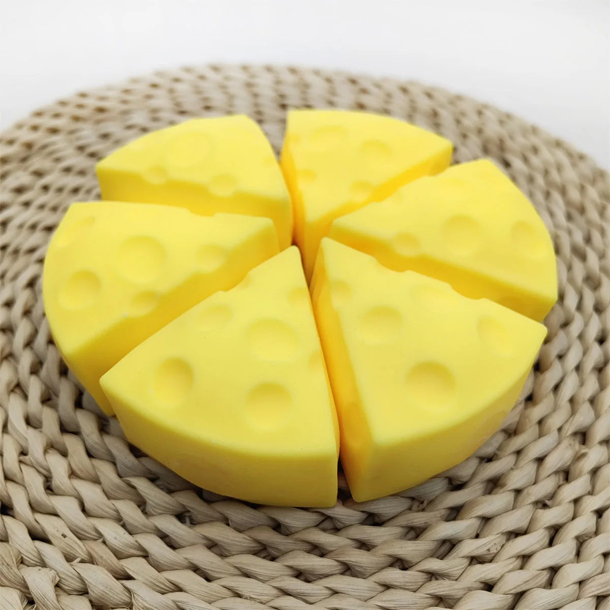 Cheese Squishy Toy Simulation Cheese Squeeze Toy Soft Cute Decompressing Pinching Cheese Sticky Slow Rebound for Adults Toy